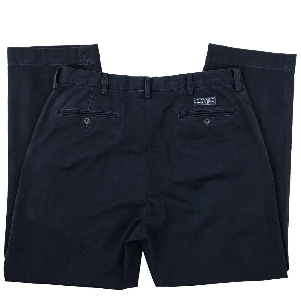 Polo Ralph Lauren Prospect Pants Mens 36x30 Navy Chinos Preppy Classic Slacks - Picture 6 of 12